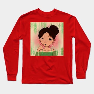 Confused / Thinking Mixed Girl Long Sleeve T-Shirt